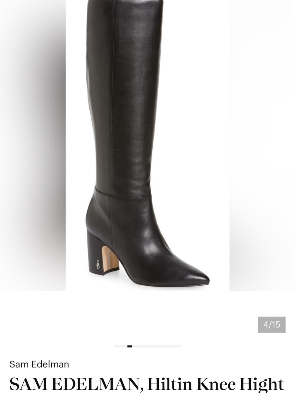 Sam Edelman hitlin black leather boot size 7